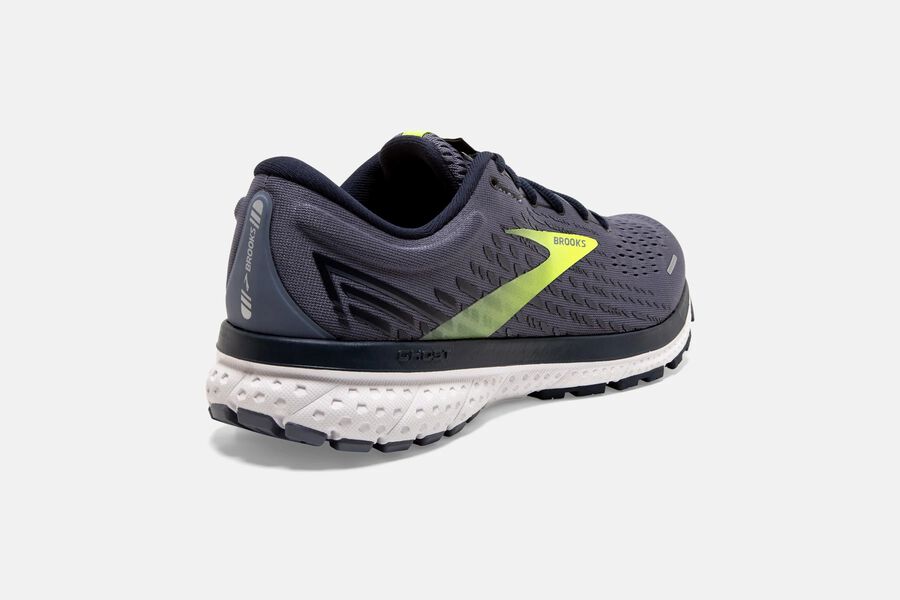 Brooks Ghost 13 Road Running Shoes Mens Grey/Green 317489-LBN